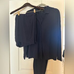 Women's Navy Pajama Set